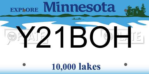 Y21BOH Minnesota License Plate