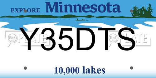 Y35DTS Minnesota License Plate