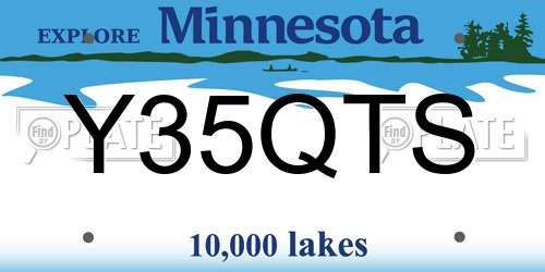 Y35QTS Minnesota License Plate
