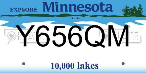 Y656QM Minnesota License Plate
