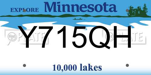 Y715QH Minnesota License Plate