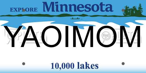 YAOIMOM Minnesota License Plate