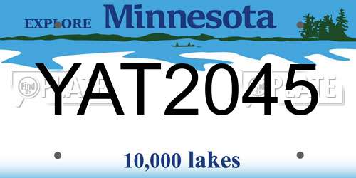 YAT2045 Minnesota License Plate