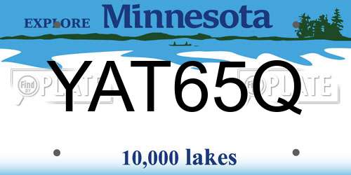 YAT65Q Minnesota License Plate