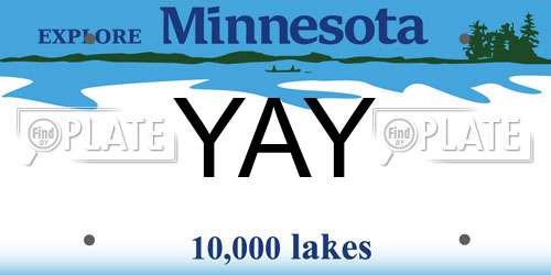 YAY Minnesota License Plate