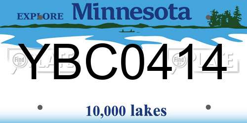 YBC0414 Minnesota License Plate