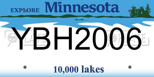YBH2006 Minnesota License Plate