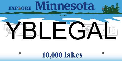 YBLEGAL Minnesota License Plate