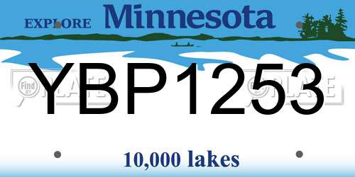 YBP1253 Minnesota License Plate