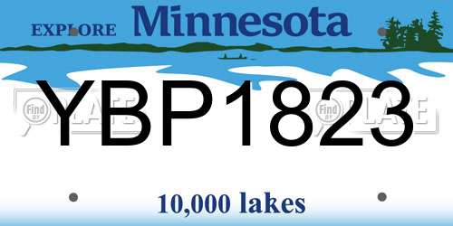 YBP1823 Minnesota License Plate