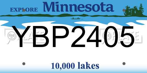 YBP2405 Minnesota License Plate