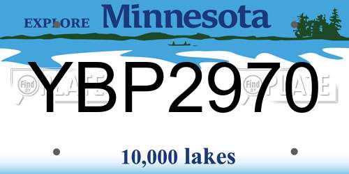 YBP2970 Minnesota License Plate