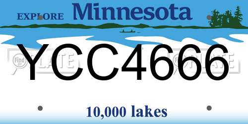 YCC4666 Minnesota License Plate