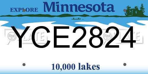 YCE2824 Minnesota License Plate