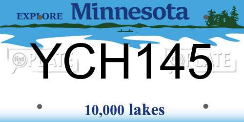 YCH145 Minnesota License Plate