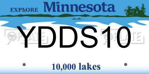 YDDS10 Minnesota License Plate
