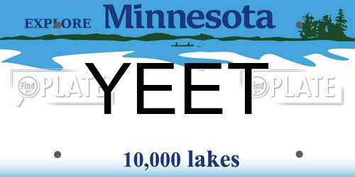 YEET Minnesota License Plate