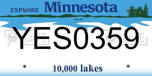 YES0359 Minnesota License Plate