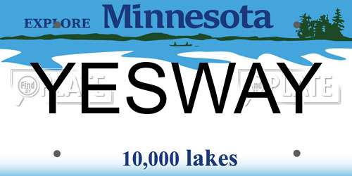YESWAY Minnesota License Plate