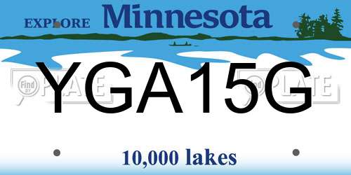 YGA15G Minnesota License Plate