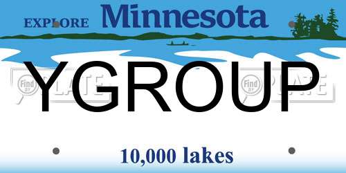 YGROUP Minnesota License Plate