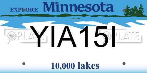 YIA15I Minnesota License Plate