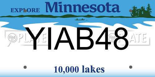 YIAB48 Minnesota License Plate