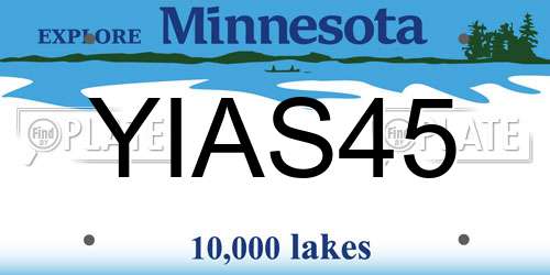 YIAS45 Minnesota License Plate