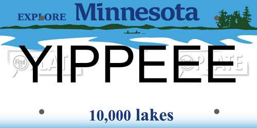 YIPPEEE Minnesota License Plate