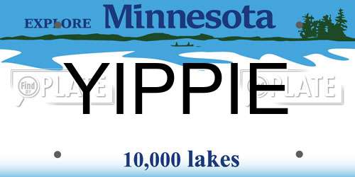 YIPPIE Minnesota License Plate