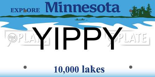 YIPPY Minnesota License Plate