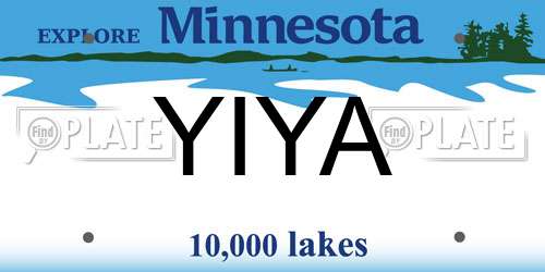 YIYA Minnesota License Plate