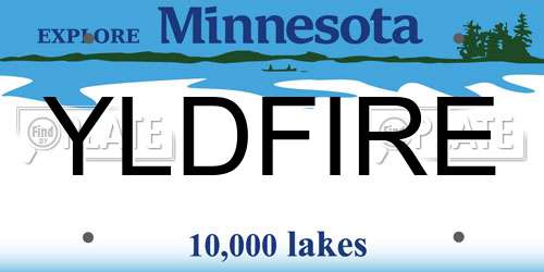 YLDFIRE Minnesota License Plate