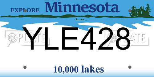 YLE428 Minnesota License Plate