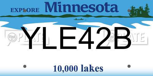 YLE42B Minnesota License Plate