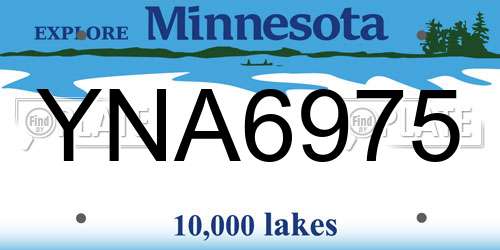 YNA6975 Minnesota License Plate