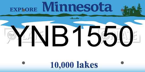 YNB1550 Minnesota License Plate