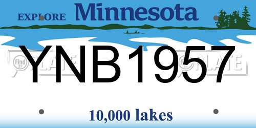 YNB1957 Minnesota License Plate
