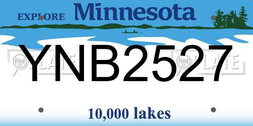 YNB2527 Minnesota License Plate