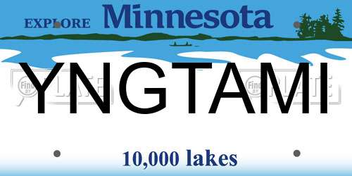 YNGTAMI Minnesota License Plate