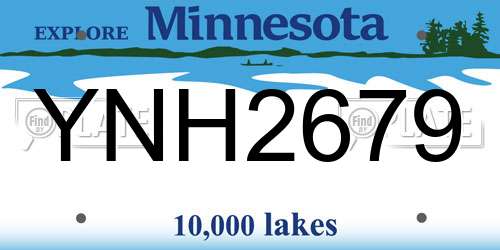 YNH2679 Minnesota License Plate