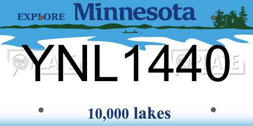 YNL1440 Minnesota License Plate