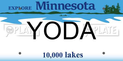 YODA Minnesota License Plate
