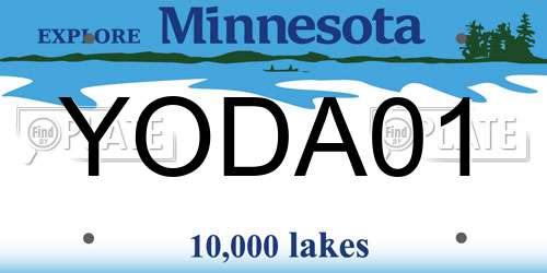 YODA01 Minnesota License Plate