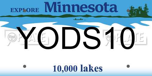 YODS10 Minnesota License Plate