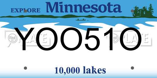 YOO51O Minnesota License Plate