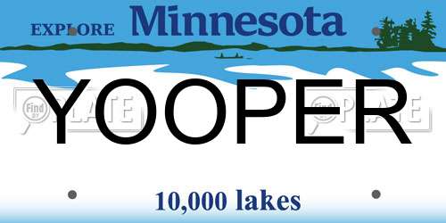 YOOPER Minnesota License Plate