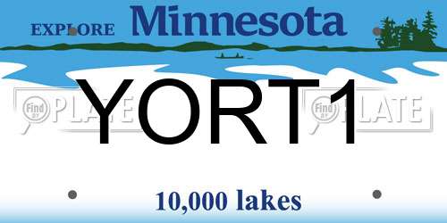 YORT1 Minnesota License Plate