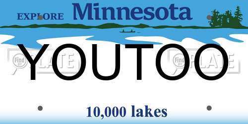 YOUTOO Minnesota License Plate