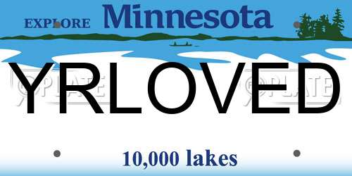 YRLOVED Minnesota License Plate